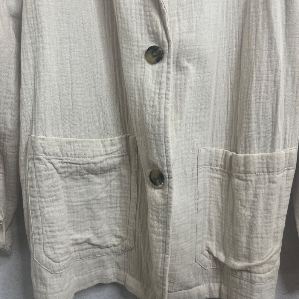 a.n.a A New Approach Cream Lightweight Blazer Jacket L - Picture 9 of 12